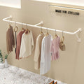 Wall Mounted Industrial Pipe Garment Rack,Retail Store Clothing Display Stand, Space-Saving Hanging Closet Rod,Metal Clothing Towel Rack, Garment Hanging Storage Rail,for Bedroom Laundry Room