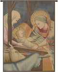 Charlotte Home Furnishings Inc. Nativity Giotto Left Panel Italian Tapestry Wall Hanging 17X12 Inch Viscose Cotton & Polyester Blend Wall Art Perfect for Home Decor & Wall Decor By Giotto di Bondone