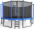YORIN Outdoor Backyard Bouncer with Basketball Hoop, Heavy Duty Jumping Set for Kids & Adults, 8FT 10FT 12FT 14FT 15FT 16FT, 1500LBS Capacity, ASTM Certified, Galvanized Steel Frame