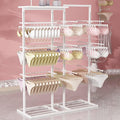 Clothes Retail Shelves Garment Rack Commercial Socks Holder,Adjustable Underwear Rack Bra Display Fixture Handbag Hanging Rods,Boutique Store Hanger Hat Organizer Shel