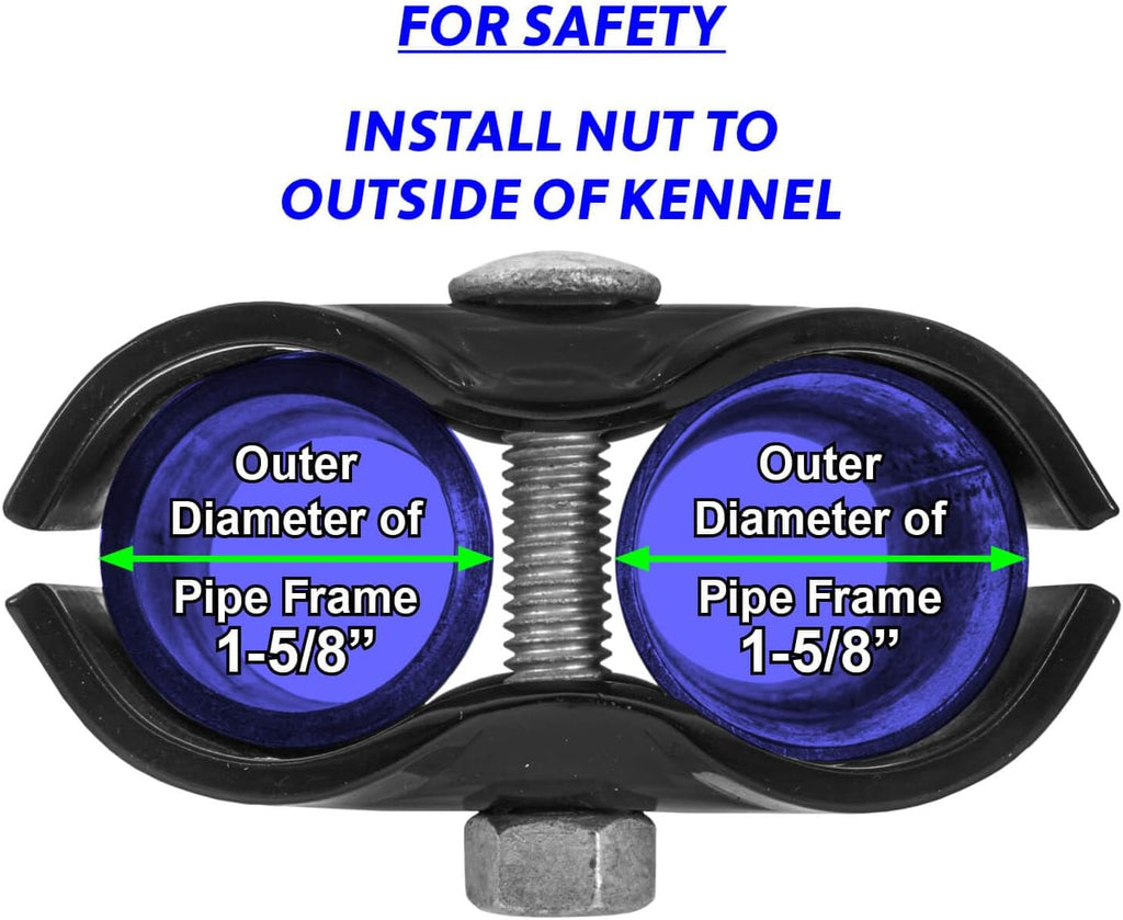 Chain Link Fence Bull Dog Commercial Duty Gate Hinge-for 4' Outside Diameter Gate Post/Pipe & 1-5/8 Thru 1-7/8' Gate Frames-Galvanized Chain Link Post Gate Hinge-Hinge Nuts/Bolts Included