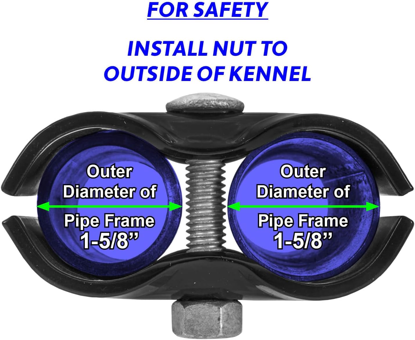 Chain Link Fence Bull Dog Commercial Duty Gate Hinge-for 4' Outside Diameter Gate Post/Pipe & 1-5/8 Thru 1-7/8' Gate Frames-Galvanized Chain Link Post Gate Hinge-Hinge Nuts/Bolts Included