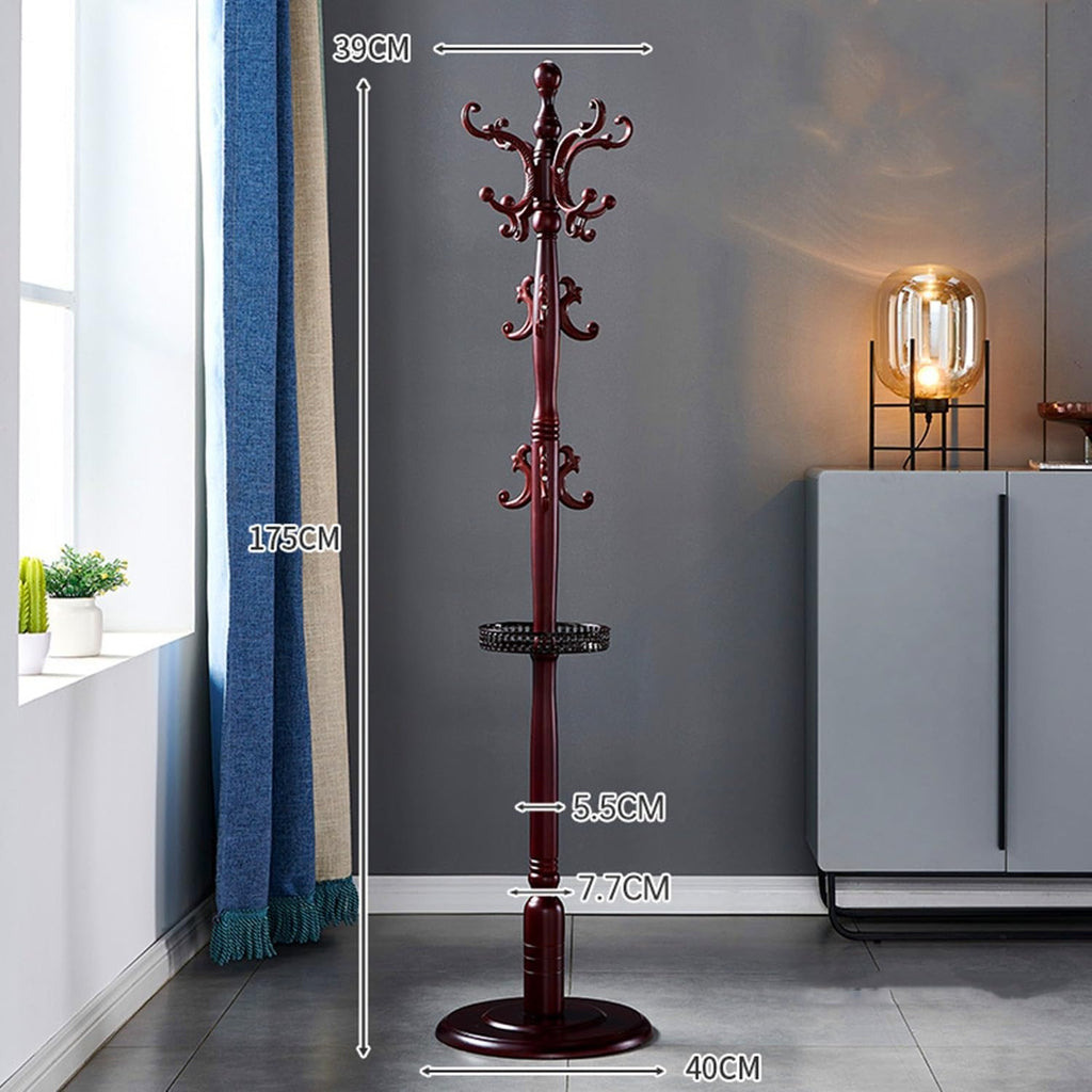 69 Inch Clothing Rack, Wooden Garment Rack, Modern Freestanding Coat Rack, Clothes Display Rack for Bedroom Office Entryway Living Rooms, Stores