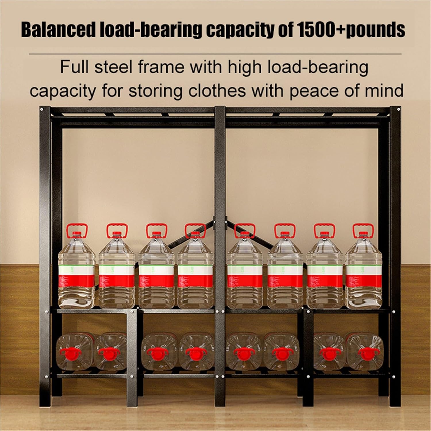 Heavy Duty Portable Closet, Portable Closet Rack,Foldable Wardrobe Closet With Cover,Freestanding Clothing Rack,Closet Organizer System,for Bedrooms, Apartments, Rental Properties(110CM)