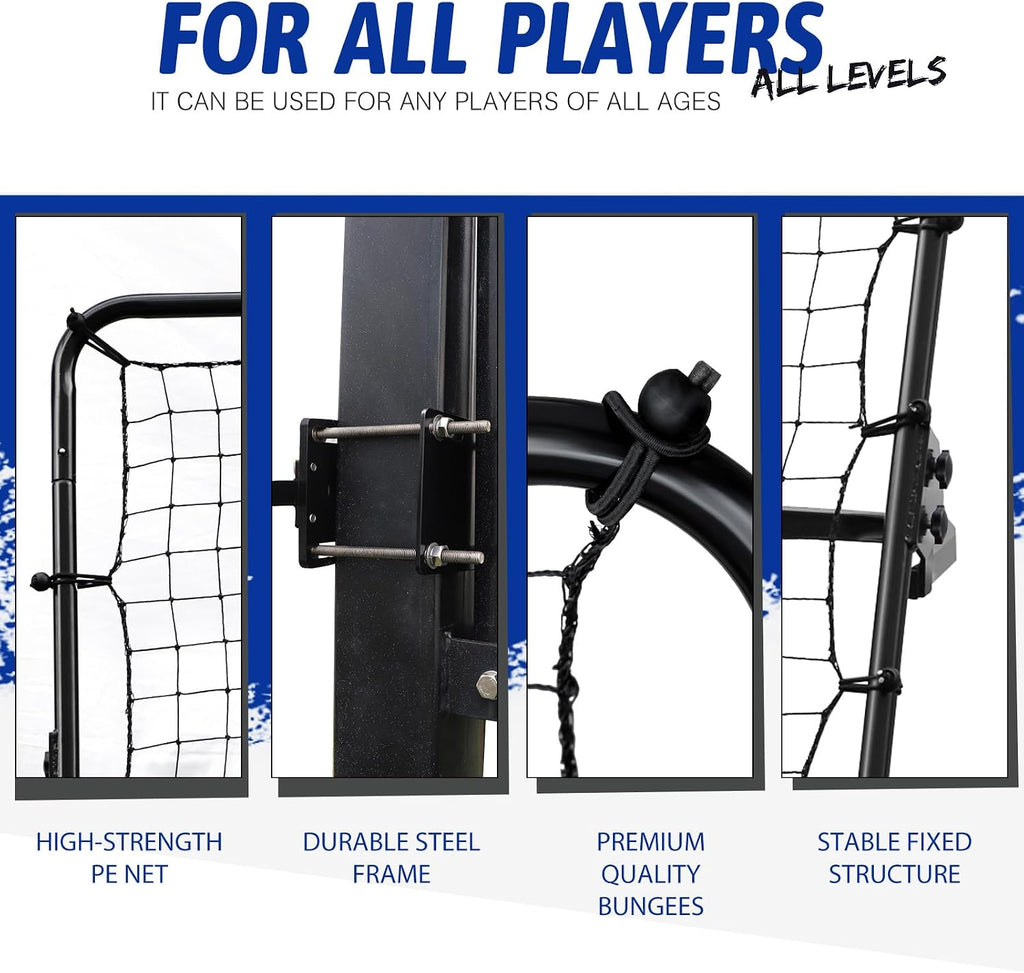 Basketball Rebounder Passback Net, Multi-Sport Training Rebound Net, Easy Set up on 2''~6'' Pole, Easy Adjustable, for Passing and Shooting Practice