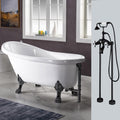WOODBRIDGE BTA1521-MB-Feet Drain + MB Bathtub, Matte Black