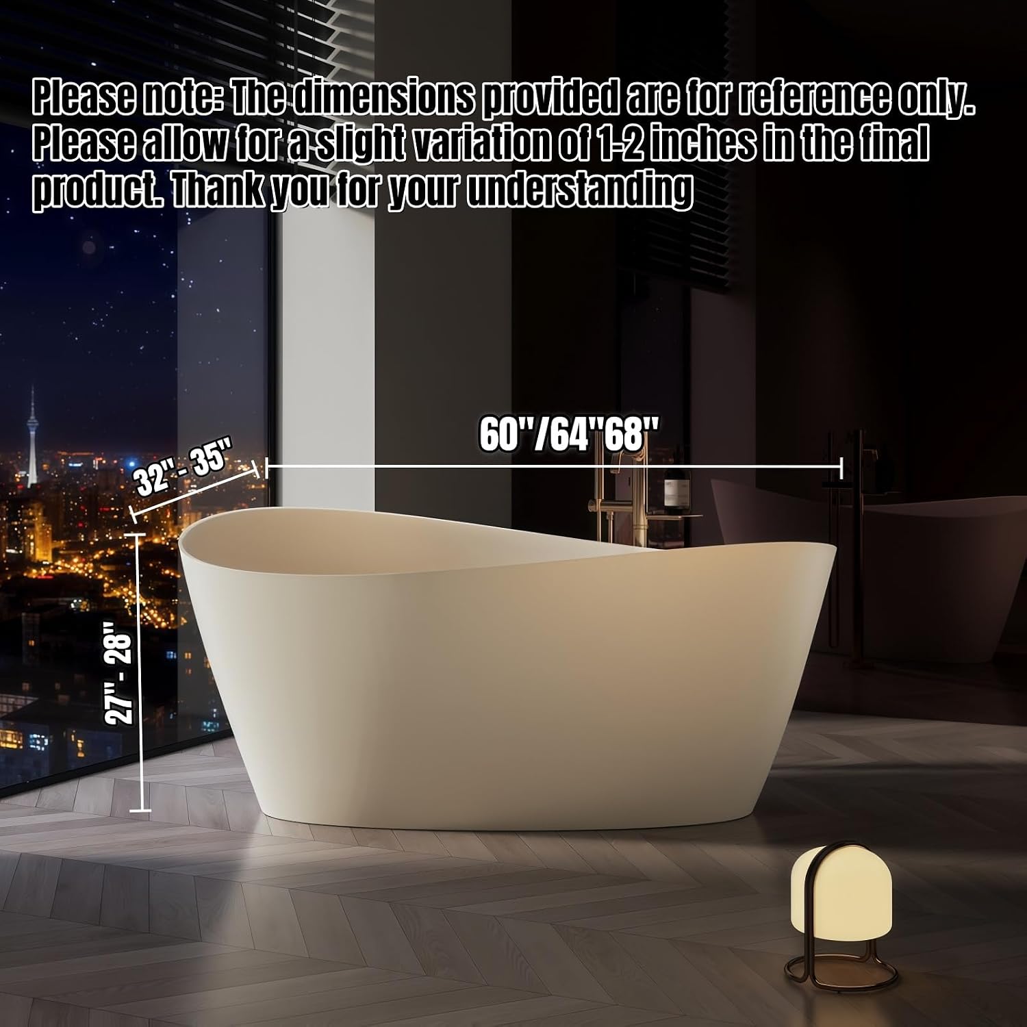 68' Edeyeu Stylish Freestanding Bathtub - Modern Soaker Tub, Extra Deep Freestanding Bathtubs, Durable PMMA Stand Alone Tub, Contemporary Solid Surface Bathtub for Luxurious Bathroom Spa Pink