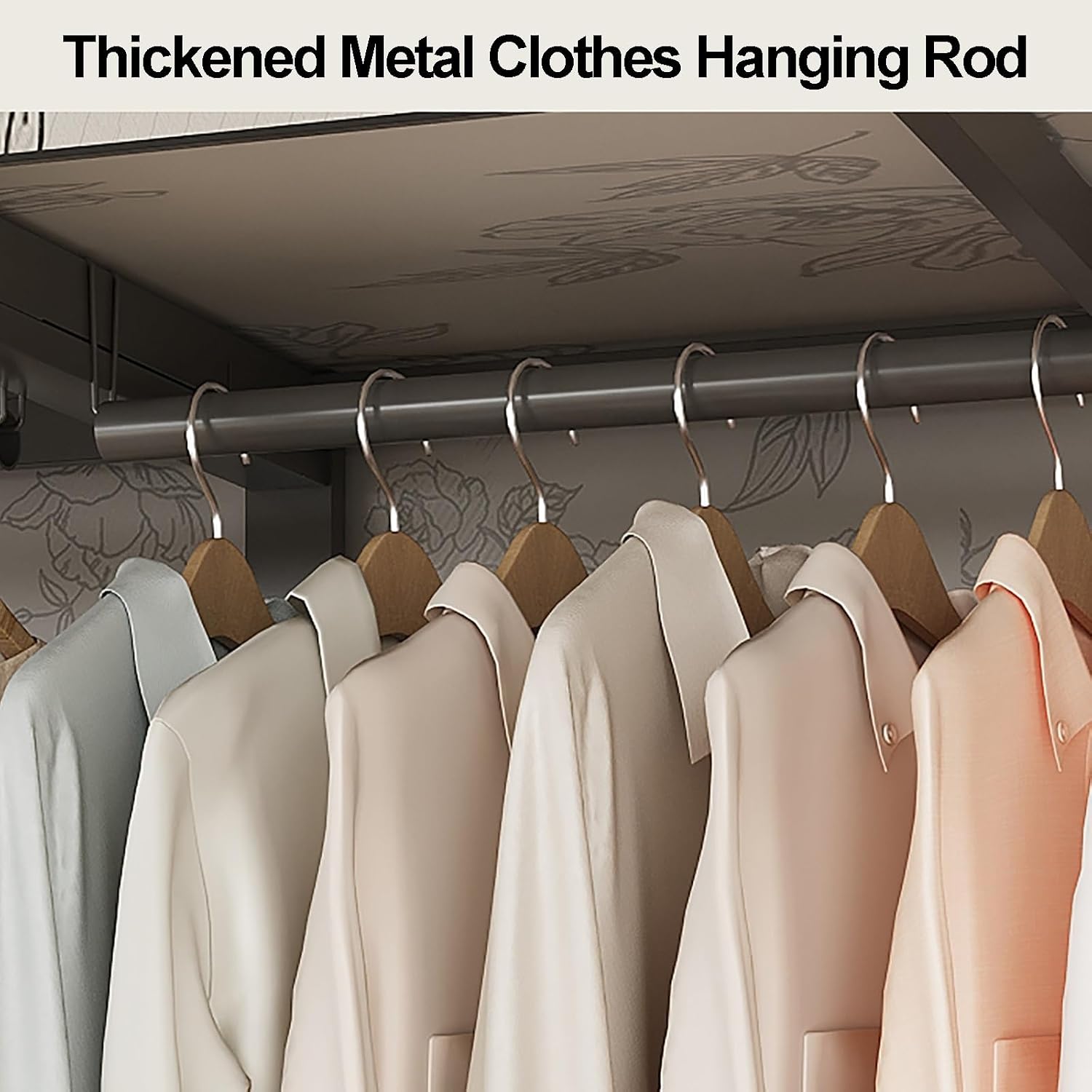 Portable Wardrobe Closet With Cover, Foldable Clothe Rack, Garment Rack For Hanging Clothes, Metal Clothes Storage Closet Organizer, Rack Shelf, For Bedroom(White,151cm/59.4inch)