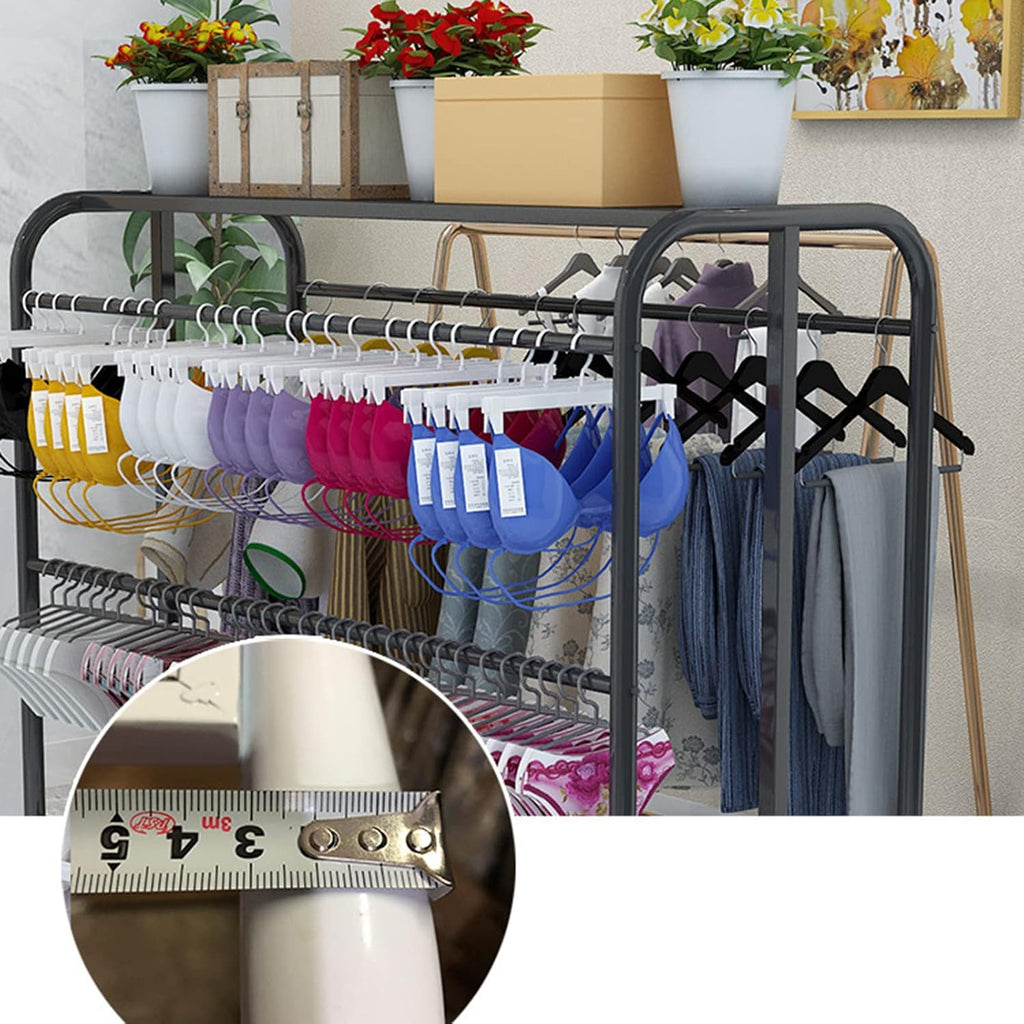 Free Standing Garment Rack,Metal Floor Stand For Bras,Shorts,Socks,Underwear,Shopping Mall Garment Organizer With Top Storage For Shopping Malls,Exhibitions And Retail,A100X150Cm