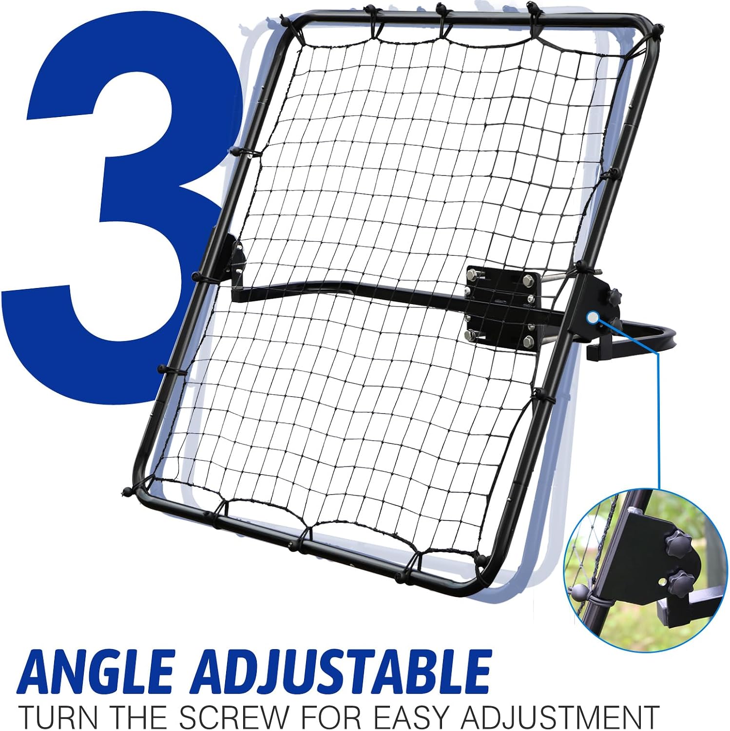 Basketball Rebounder Passback Net, Multi-Sport Training Rebound Net, Easy Set up on 2''~6'' Pole, Easy Adjustable, for Passing and Shooting Practice