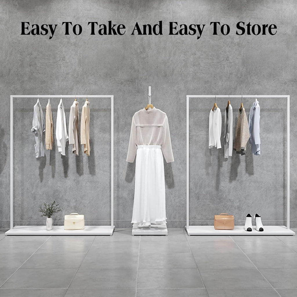 Clothes Organizer,Freestanding Garment Rack with 1 Tier Storage Shelves,Easy Assembly for Hanging(100x40x170cm)
