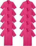 FOMANN Men's Button-Down Polo Shirt Wholesale Unisex Uniform Shirt 10 Pack