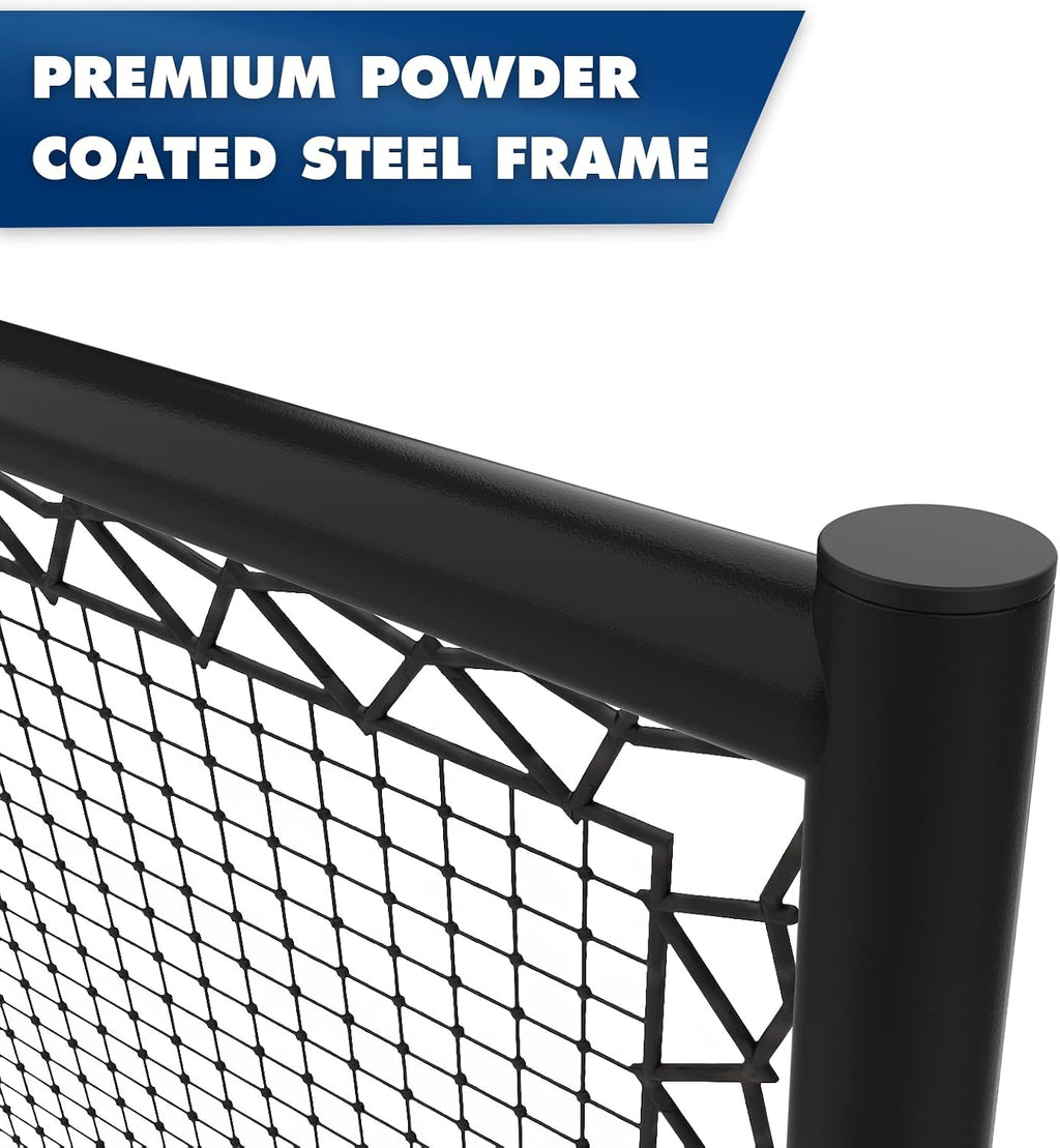 MR Height Adjustable Rebounder, Portable Sports Bounce Back Net, Adjustable Angle Pitch Back Return Net, Rebound Wall for Lacrosse, Baseball, Softball, Soccer, Football, Basketball, Volleyball, Tennis