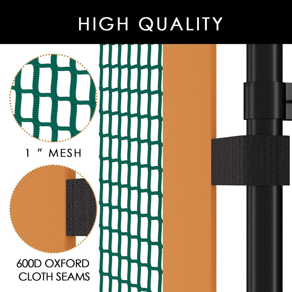 MR Tennis Rebounder 12'x6', Adjustable Tilt Angle Rebound Net, Multi-Sport Portable Bounce Back Net with Wheels, Rebound Wall for Tennis, Pickleball, Lacrosse, Hockey, Softball & Baseball Training