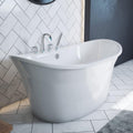 DreamLine Montego 60 inch L x 27 inch H White Acrylic Freestanding Bathtub