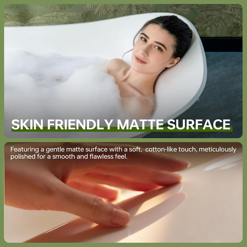 WOODBRIDGE 71' L x 31-1/2' W Luxury Contemporary Solid Surface Stone Resin Freestanding Bathtub in Matte White