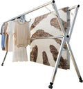 Clothes Drying Racks for Laundry Outdoor, Garment Racks for Hanging Clothes with Shelves, Laundry Stand Organizer Free-Standing Laundry Stand (200cm/79 in)