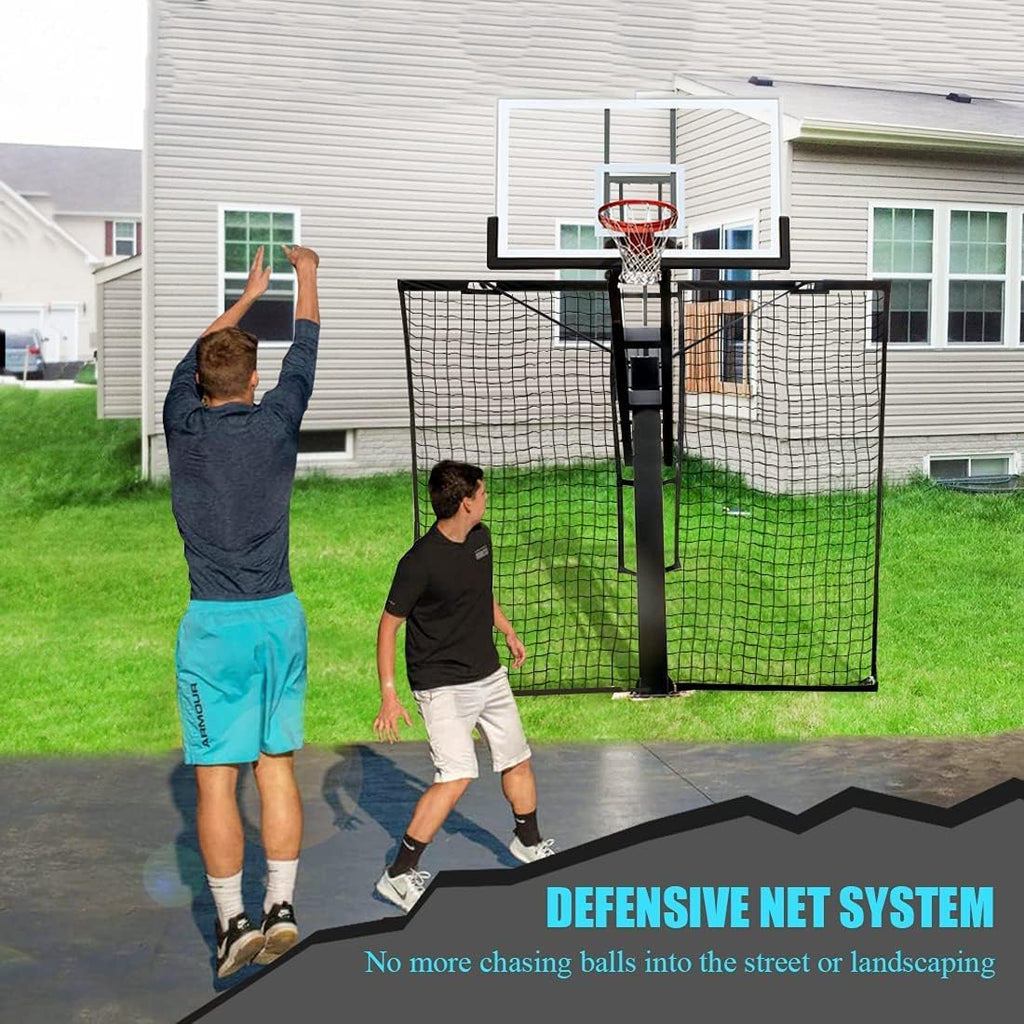 KATOP Heavy Duty Basketball Yard Guard Defensive Net System 12FT x 10FT, UV-Resistant Basketball Barrier Net