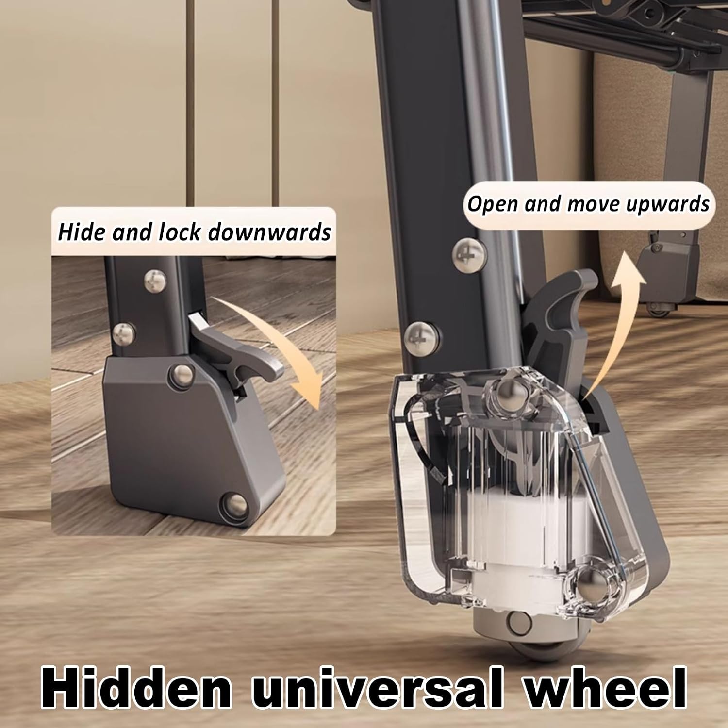Foldable Garment Rack, Heavy Duty Clothes Rack With Wheels, Metal Collapsible Rolling Portable Wardrobe Racks, Adjustable Width (21.7-47.2'')(120cm/47.2in)