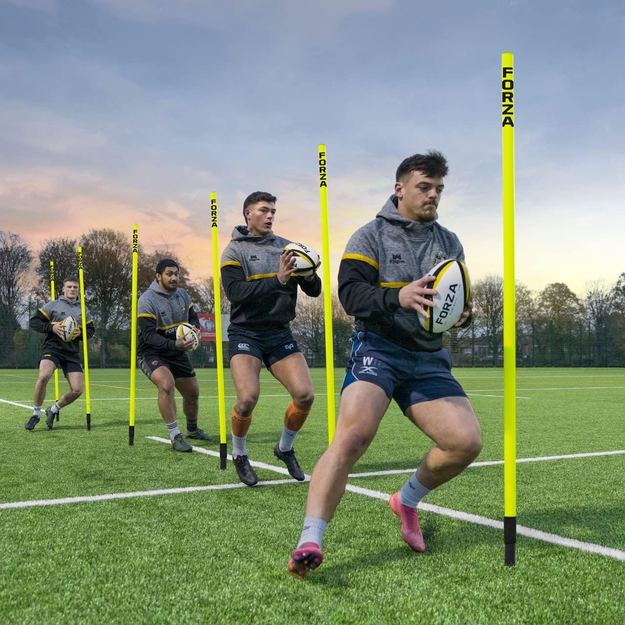 NWS Forza Spring Loaded Agility Poles | Improve Endurance, Speed & Footwork - Available in Packs of 8 or 16