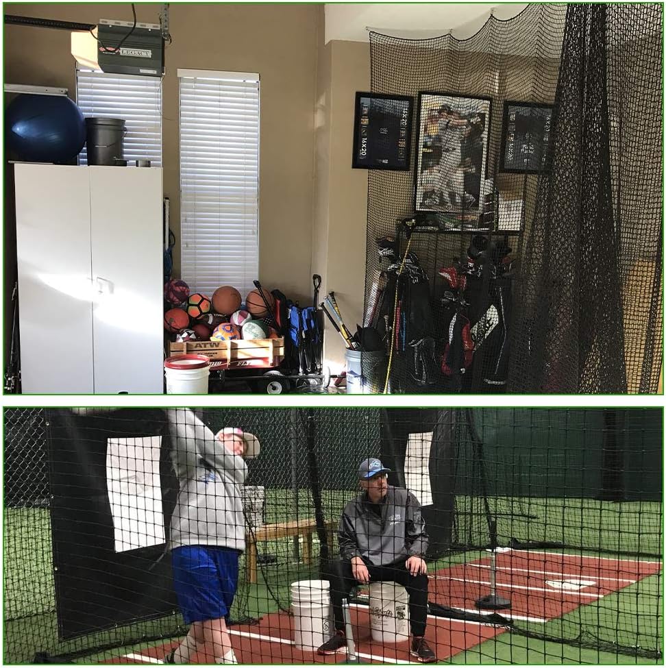 Baseball Softball Backstop Nets, Heavy Duty Sports Netting Barrier #18 Nylon Baseball Netting 10'x20'/10'x30'(Net Only)