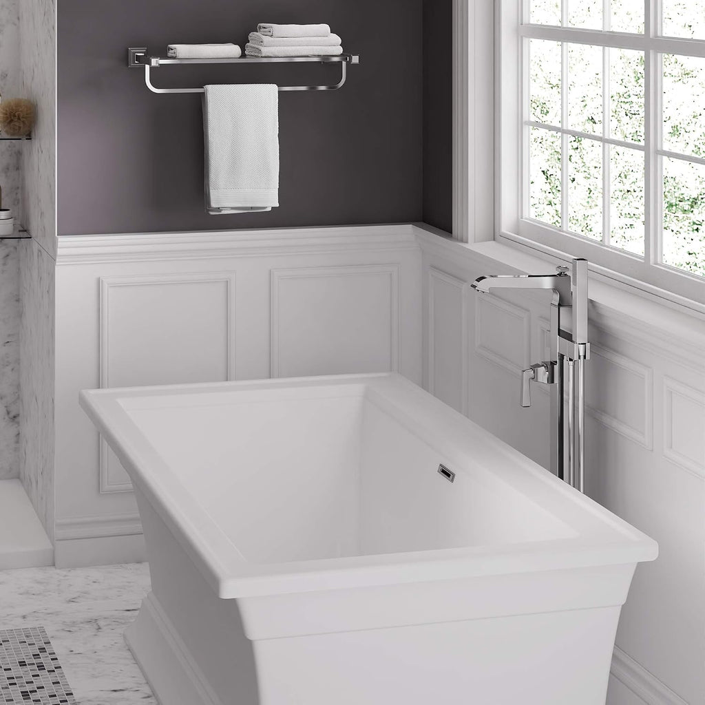 American Standard 2546004.020 Town Square S 68 in. Acrylic Freestanding Soaker Bathtub, White