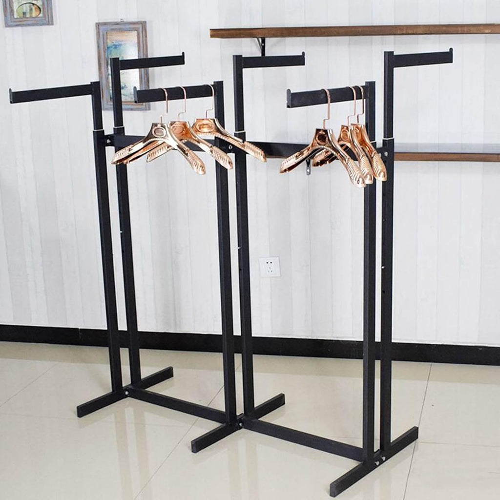 Floor-standing Heavy Duty Metal Garment Racks, Retail Boutique Store Clothes Display Rack Nakajima Rack ， Commercial Entryway Organizer Coat Rack，adjustable Height 6 Way Rack Clothes Hanging Rod