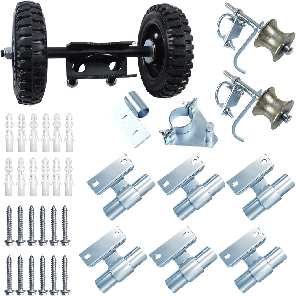 Wall Mount 6' Wheels Rolling Gate Hardware Kit | Sliding Gate Hardware | Sliding Gate Kit | Farm Gate Hardware