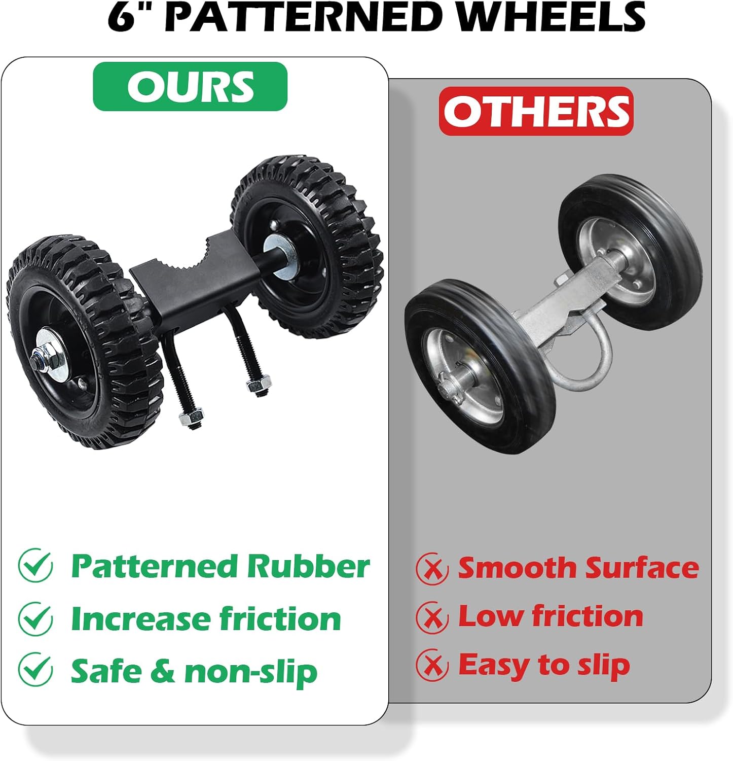 6' Wheels Rolling Gate Hardware Kit for Chain Link Gate | Sliding Gate Hardware | Sliding Gate Kit | Farm Gate Hardware