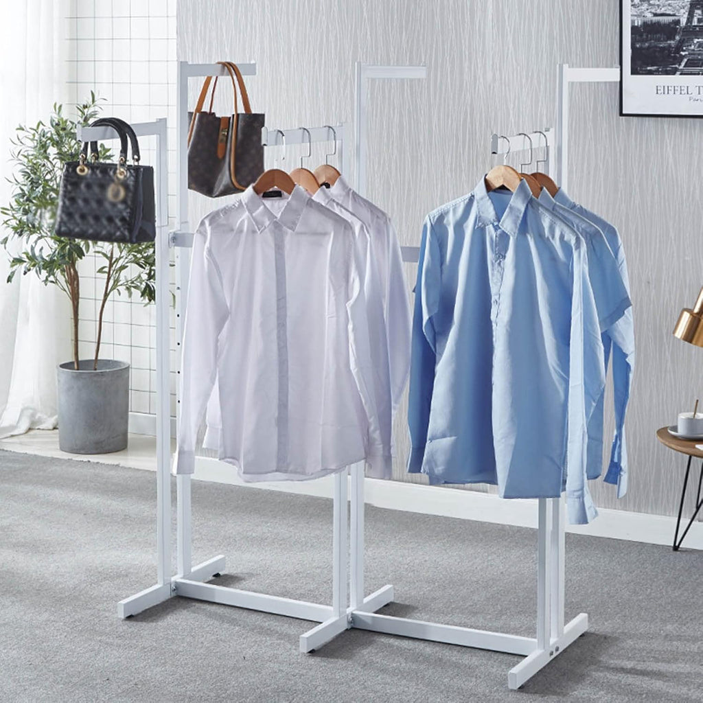 Floor-standing Heavy Duty Metal Garment Racks, Retail Boutique Store Clothes Display Rack Nakajima Rack ， Commercial Entryway Organizer Coat Rack，adjustable Height 6 Way Rack Clothes Hanging Rod