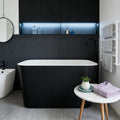 49 in Acrylic Freestanding Bathtub, Freestanding Soaking Bathtub with Double Wall Insulation, Ergonomic Deep Design, Matte Drain and Overflow, Easy Installation, Modern Bath Tub, CUPC Certified