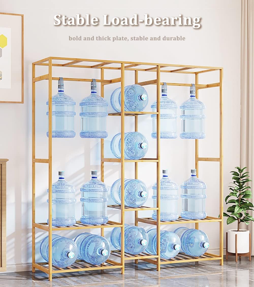 Clothes Rod Rack Garment Hanging Rails, Freestanding Bamboo Coat Stand Rack with Double Clothing Rail and 9 Storage Shelf, with Cover, Clothes Cabinet Wardrobe Organiser 150X4