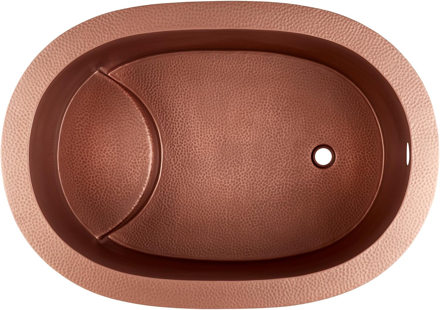 Signature Hardware 479921 Raksha 48' Copper Japanese Soaking Tub with Integrated Overflow - Less Drain Assembly