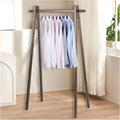 Vintage Wood Clothing Rack for Hanging Clothes, 60kg Capacity Freestanding A-frame Garment Rack for Bedroom, Guest Room, Entryway(62 x 47 x 140 cm)