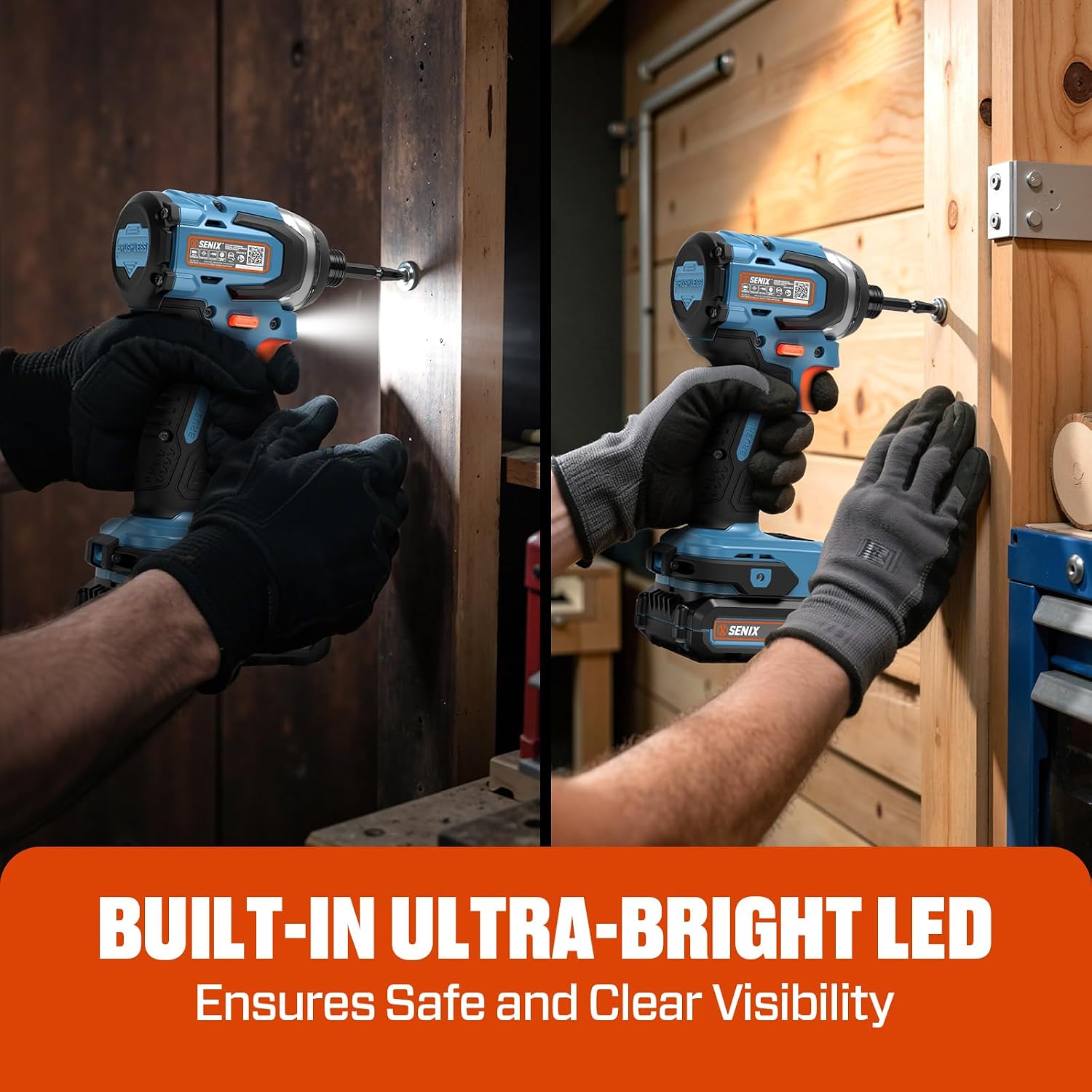 SENIX X2 20 Volt Max* 1/4-Inch Cordless Impact Driver, 4-Speed Battery Screwdriver, Brushless Motor, LED Light, 130 Foot-Pounds of Max Torque, Includes Soft Bag, 2.0 Ah Battery & Charger (PDIX2-M2)