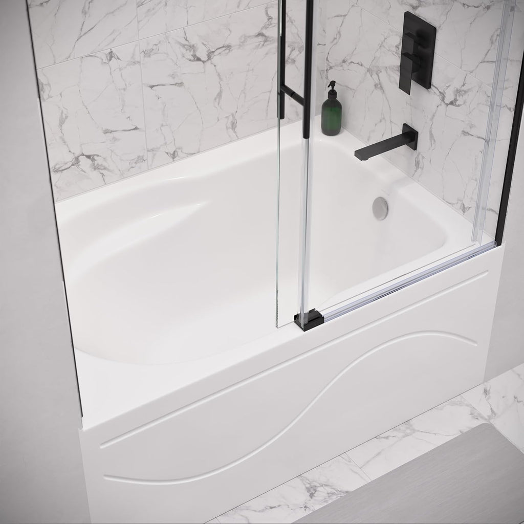 Swiss Madison Ivy 54'' x 30' Bathtub with Apron Right Hand Drain in White
