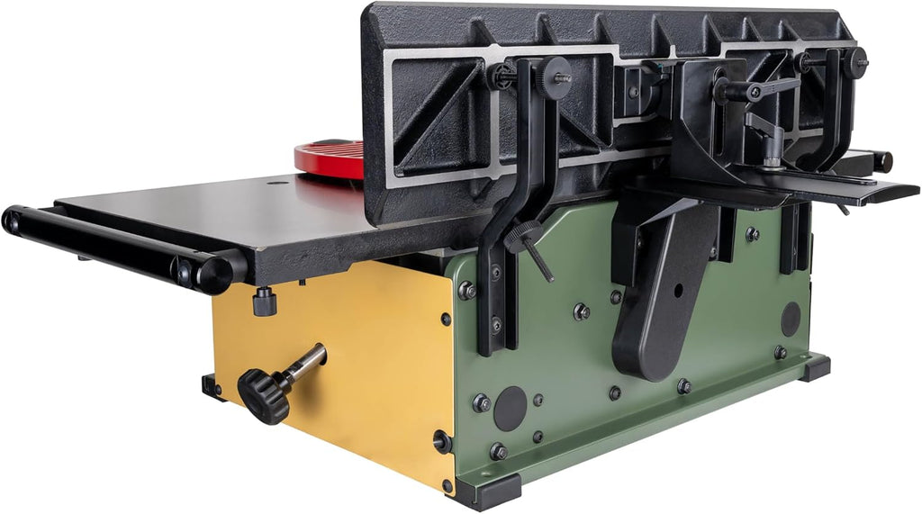 Cutech 401120HI-IF 12-Inch Spiral Cutterhead Benchtop Jointer with Cast Iron Tables, 24 TC Inserts, Extra Large 24' x 6' Cast Iron Fence, Additional 8½' Fence Enhancement Brackets, and a 12-amp Motor
