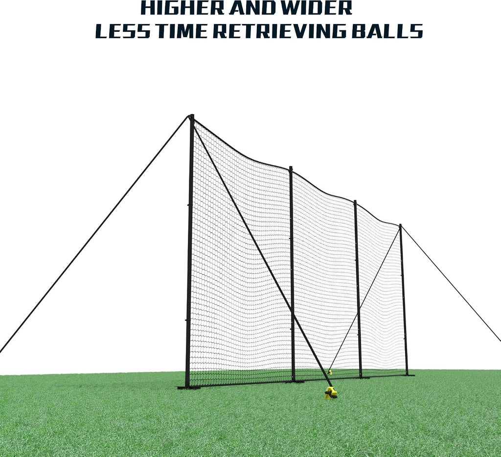 MR Ball Stop Net System, Movable Heavy Duty Backstop Net, 2 in 1 Multi-Sport Stop Netting, Ball Barrier Sports Practice Barrier Net for Professional, College and Grade School Training