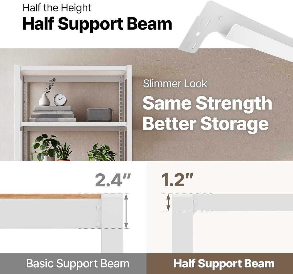 HOMEDANT 24' W Pegboards Storage Rack 5-Tier Heavy Duty Boltless Metal Utility Shelving Unit for Pantry Garage 1Pack