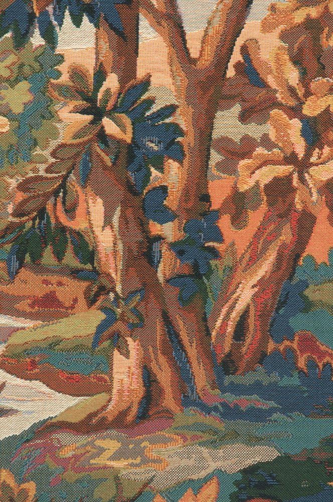 C Charlotte Home Furnishings Inc Verdure Aubusson Belgian Tapestry Wall Hanging | Viscose Cotton and Polyester Blend Wall Art | 41 in. x 69 in | Home Decor Accents