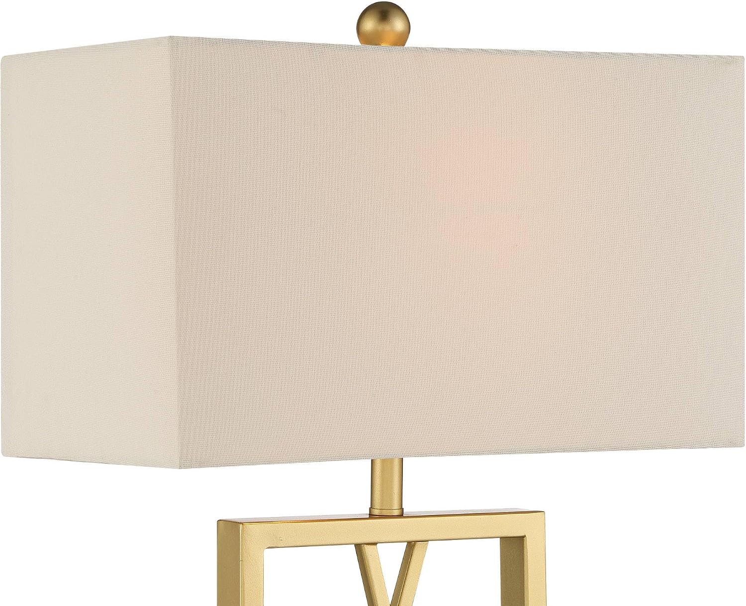 360 Lighting Claudia 26 1/2' Tall Open Metal Base Modern Glam Luxury Table Lamps Set of 2 Gold Finish White Shade Living Room Bedroom Bedside Nightstand House Office Home Reading Kitchen Entryway
