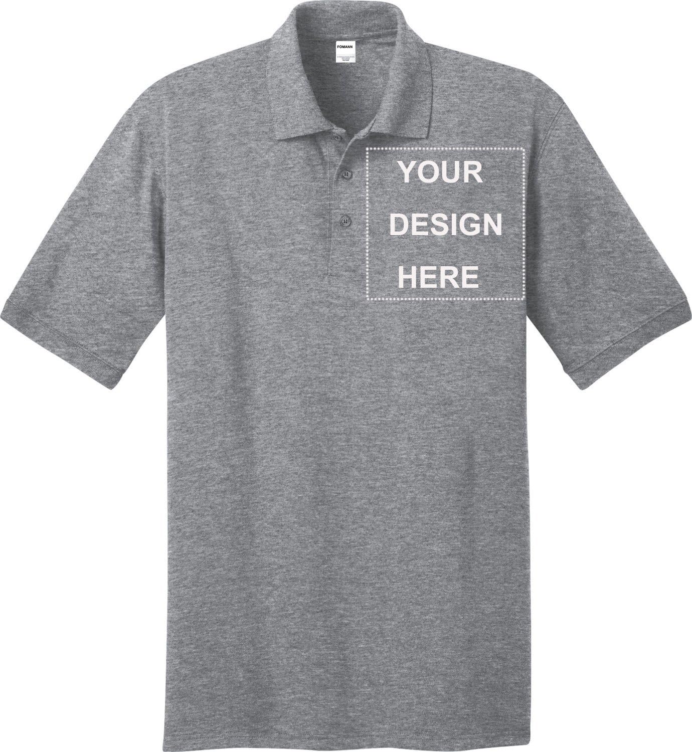Personalized Men's Polo Shirt with Photo Logo Print 10 Pack Custom Uniform Shirt