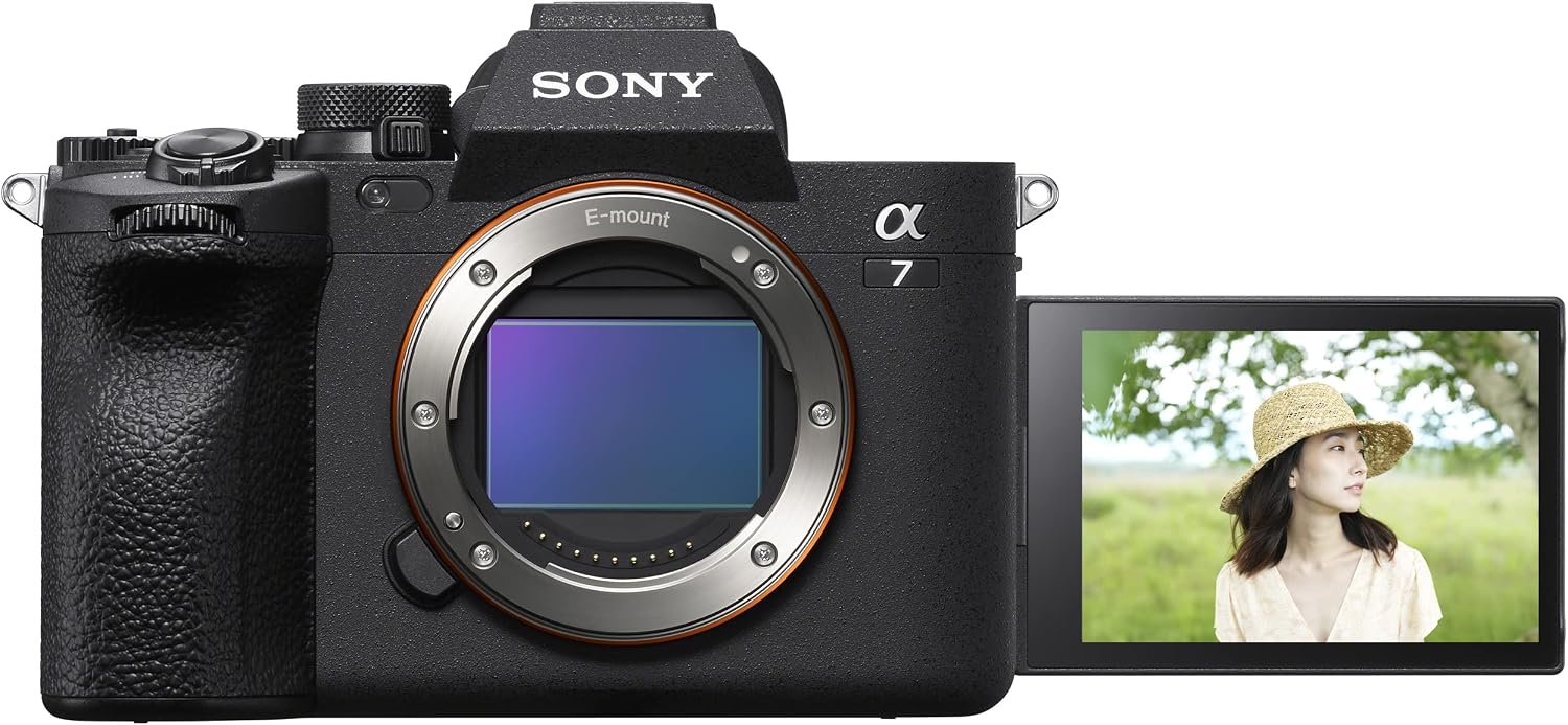 Sony a7 IV Full Frame Mirrorless 33MP Alpha Interchangeable Lens Camera | Official Sony USA Partner Model | Body ILCE-7M4/B Bundle with Deco Gear Case + Tripod + Extra Battery, Dual Charger, Software