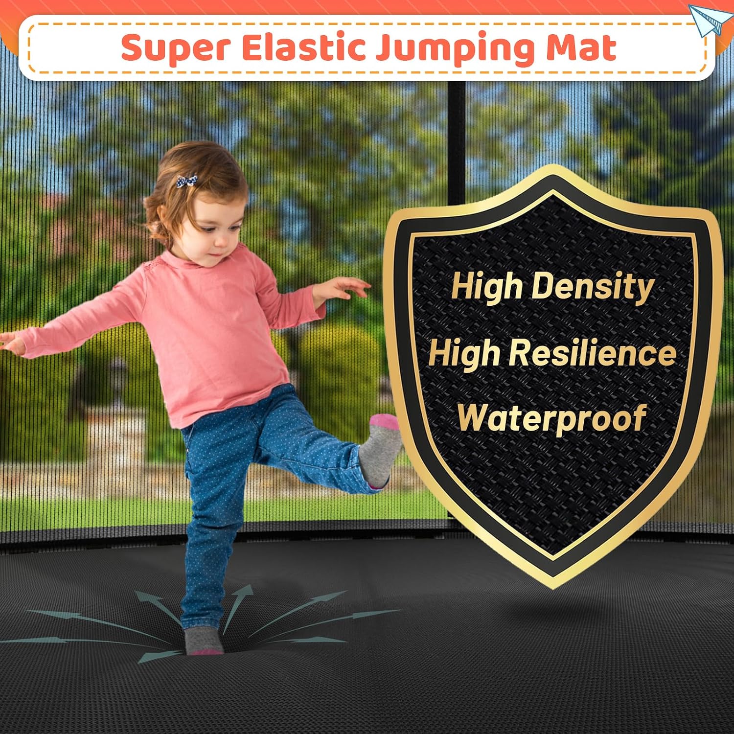 Zevemomo 12 FT Outdoor Kids Trampolines, 12 FT Trampoline with Basketball Hoop & Net, Coating Frame, Heavy Duty Pumpkin Trampolines, Black