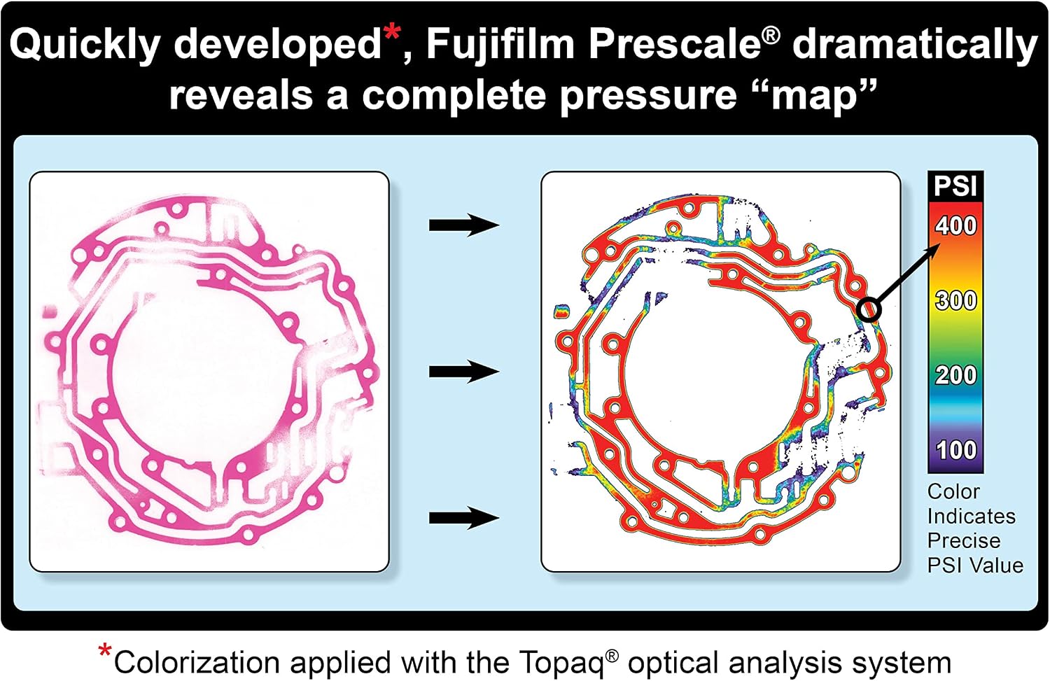 Fujifilm Prescale Medium Pressure (MS) – Surface Pressure Mapping - Pressure Indicating Film - Tactile Sensor - Pressure Range 1,400-7,100 PSI; 32.8 ft x 10.6 in. Film Roll