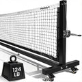 Pickleball Net Portable Outdoor with Wheels-22FT Pro Tournament Pickle Ball Net with Steel Cable Tensioning System,124LBS Heavy-Duty Pickleball net for Driveway/Backyard/Club/School