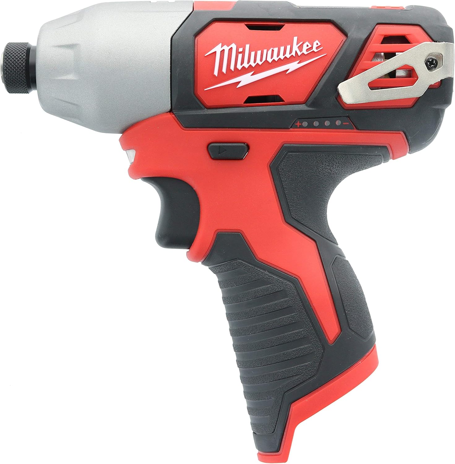 Milwaukee 2462-20 M12 1/4 Inch Hex Shank 12 Volt Lithium Ion Cordless 2,500 RPM 1,000 Inch Pounds Impact Driver w/ LED Light and Fuel Gauge (Battery Not Included, Power Tool Only) (Renewed)