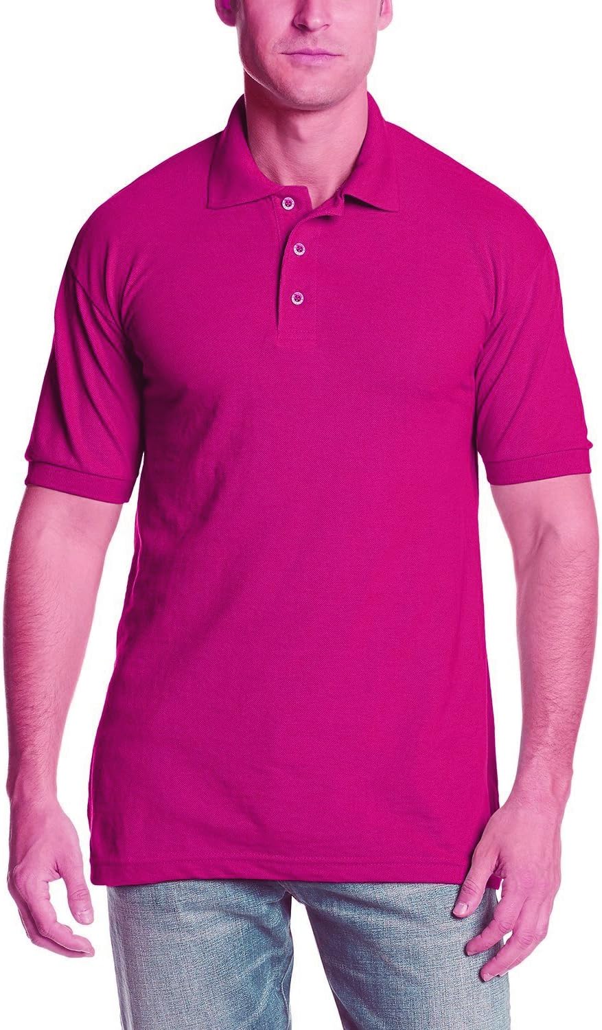FOMANN Men's Button-Down Polo Shirt Wholesale Unisex Uniform Shirt 10 Pack