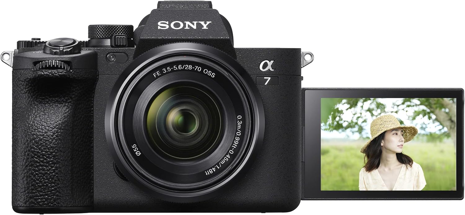 Sony a7 IV Mirrorless Full Frame Camera Body with 28-70mm F3.5-5.6 Lens Kit ILCE-7M4K/B | Official Sony USA Partner Model | Bundle with Deco Gear Photography Case + Tripod + Extra Battery + Charger