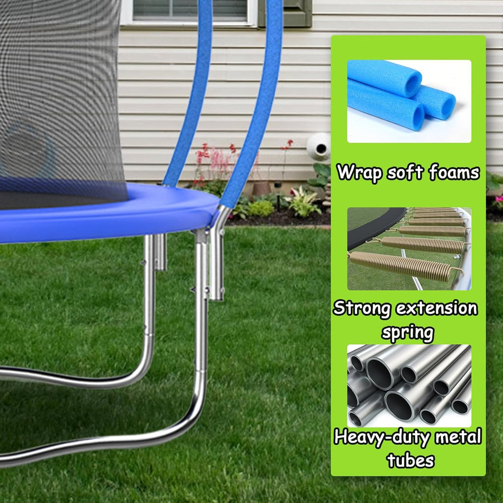 Tranpoline 10FT 12FT 14FT 16FT Tranpoline for Kids with Safety Enclosure Net Recreational Tranpoline for Adults ASTM Approval Backyard Outdoor Tranpoline with Basketball Hoop